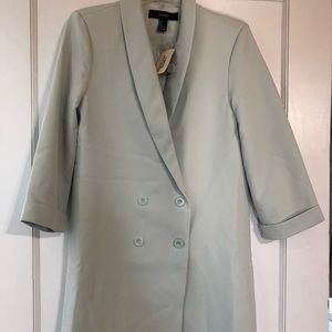 Mint oversized trench coat